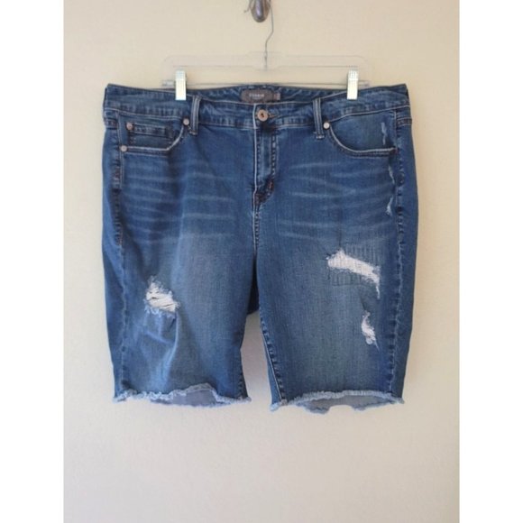 torrid Pants - Torrid Mid Length Lightly Distressed Jean Shorts Size 20